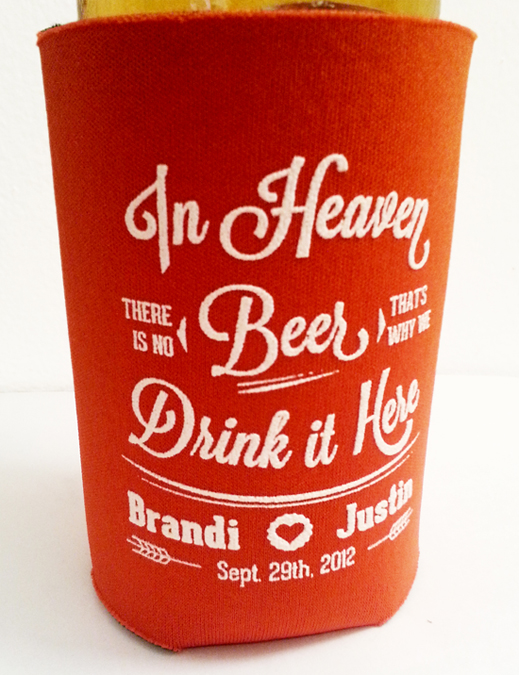 Wedding Koozie Alex Cue's Portfolio